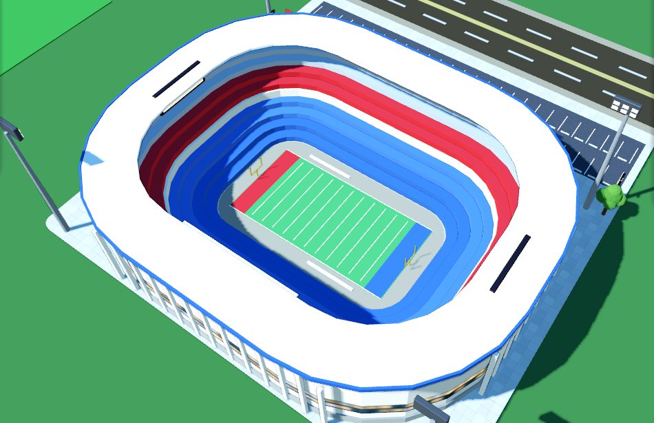 A football stadium